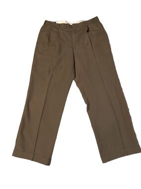 Vintage 1970s Jack Nicklaus Hart Schaffner & Marx Brown Pleated Dress Pants
